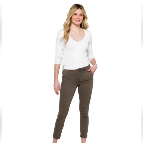 Cosmic Blue Denim - COSMIC BLUE Callie Eco Cuffed Brown Skinny Pant Size 28 & 26 & 29 & 31